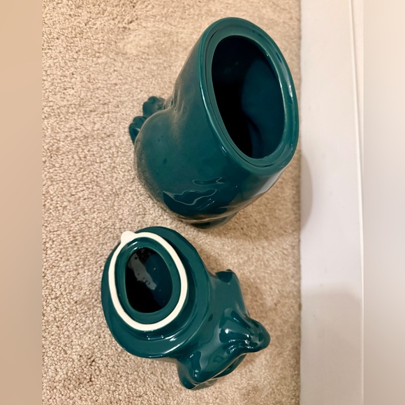 Dark Teal Green Fox Ceramic Cookie Jar - Picture 6 of 9